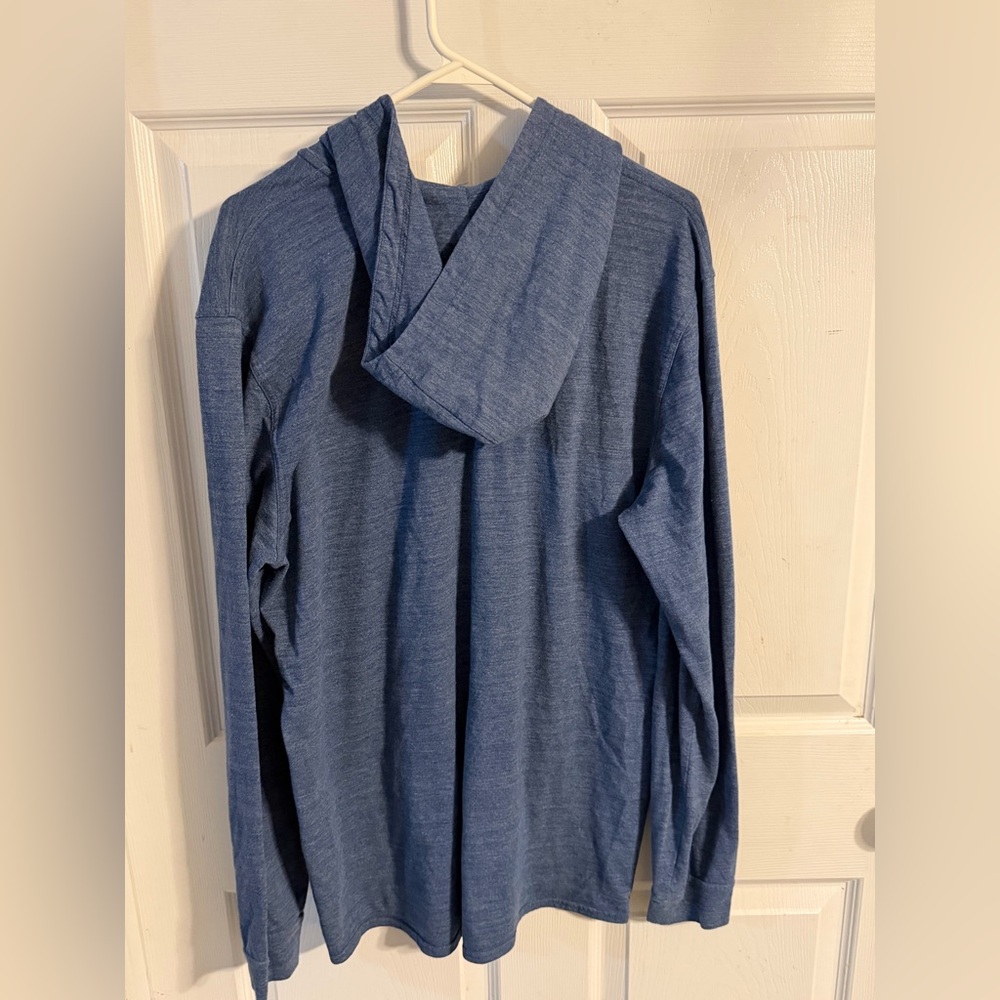The North Face Men's Heathered Blue Hoodie - Picture 2 of 2